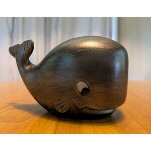 Vintage 70s Ceramic Blue Whale Toothpick Or Incense Holder?? Figurine